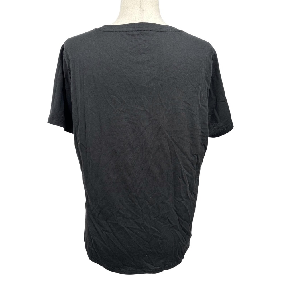 Tommy Hilfiger Sport T-Shirt Black Cotton Short Sleeve Logo Women's Large NWT - Picture 4 of 11